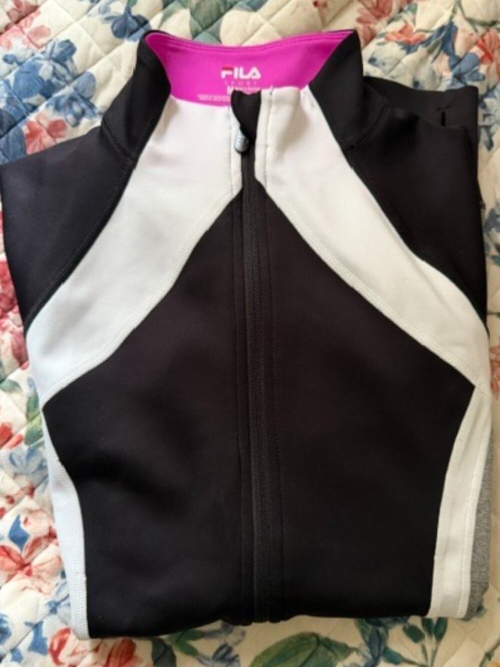 Fila Women's Full Zippered Tri-Colored Running Jacket- size medium - Picture 5 of 7